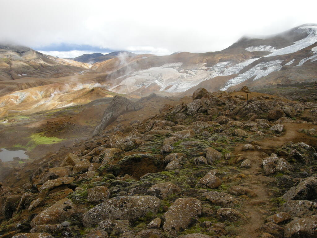 Wanderung durch das Geothermalgebiet, Gletscherreste