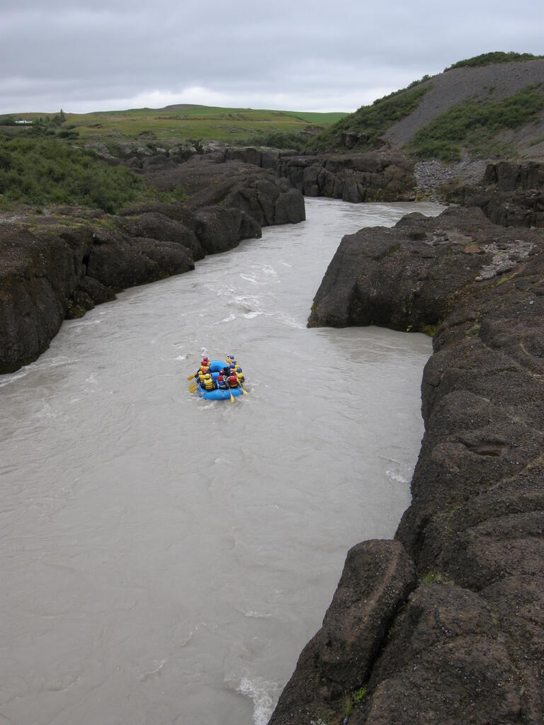 Boote auf der Hvitá