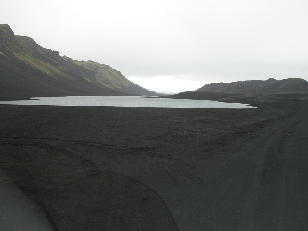 Ende der F135 am Langisjór