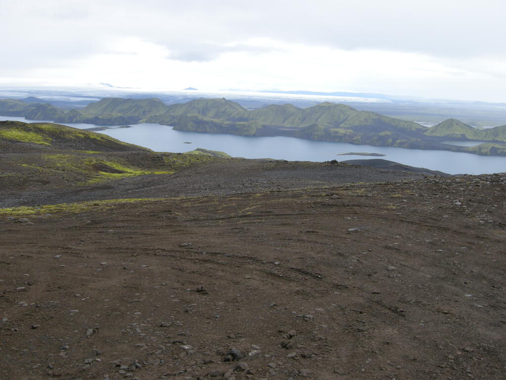 Blick vom Gipfel des Breiðbakur zum Vatnajökull