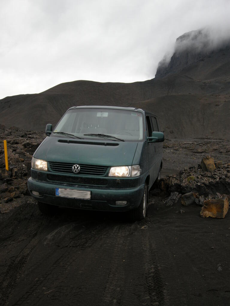 Engstelle auf dem Weg zurück zur Hütte