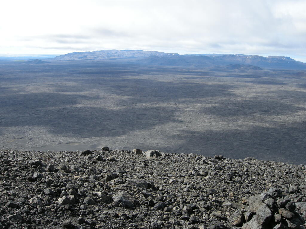 Aufstieg Herðubreið, Blick zur Askja