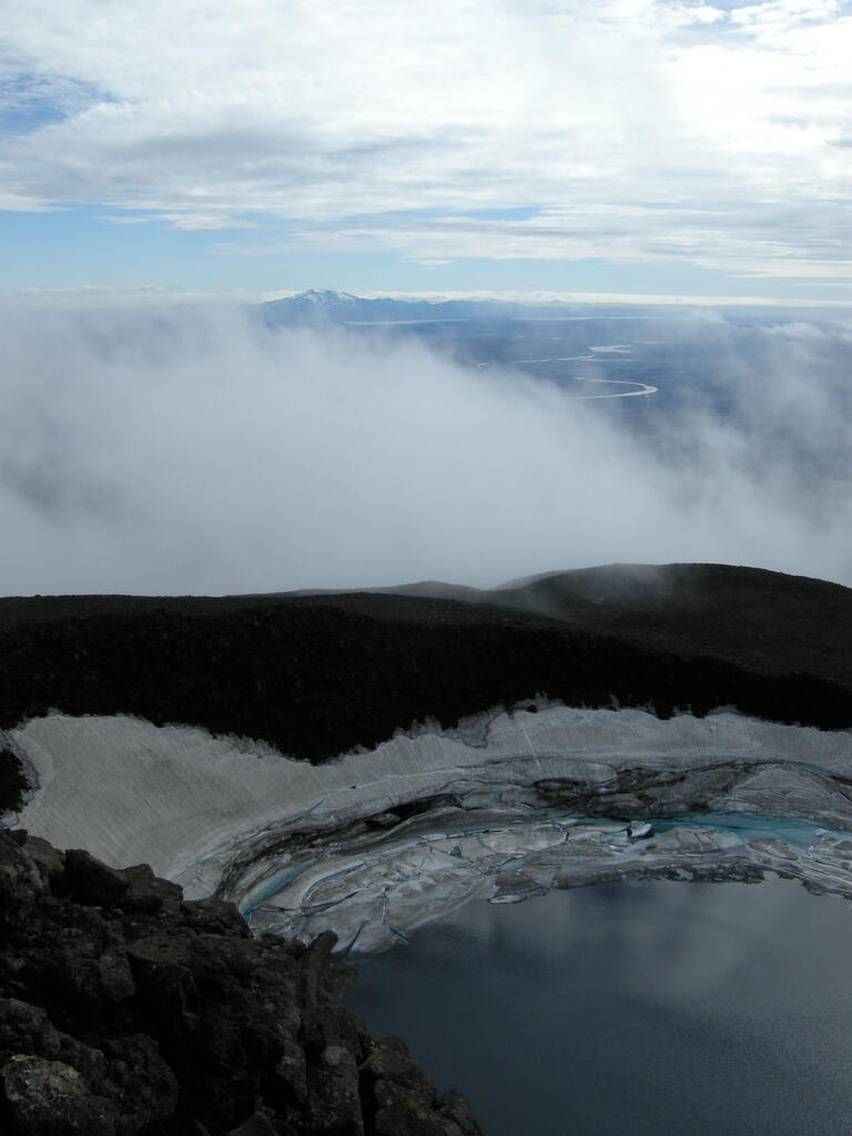 Aufstieg Herðubreið, Blick zum Snæfell