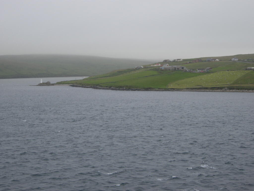 Kleines Dorf auf Shetland