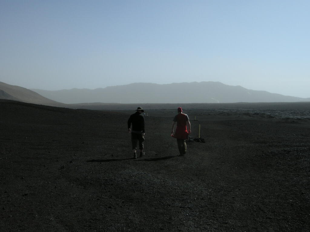 Auf dem Weg zum Víti Krater
