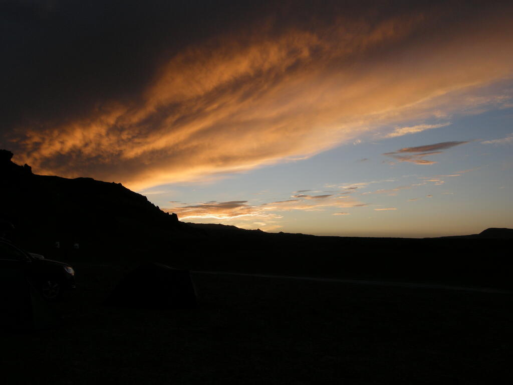 Sonnenuntergang an der Dreki Hütte