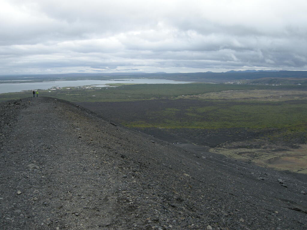 Blick vom Hverfjall zum Mývatn