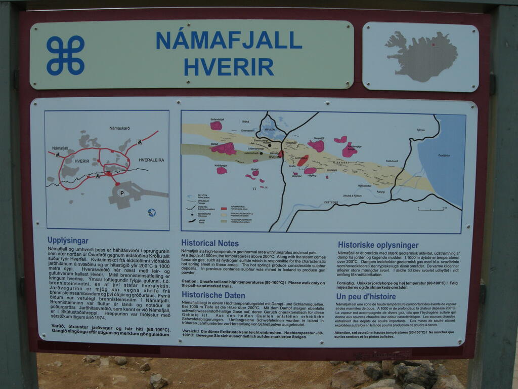 Infotafel bei Námafjall