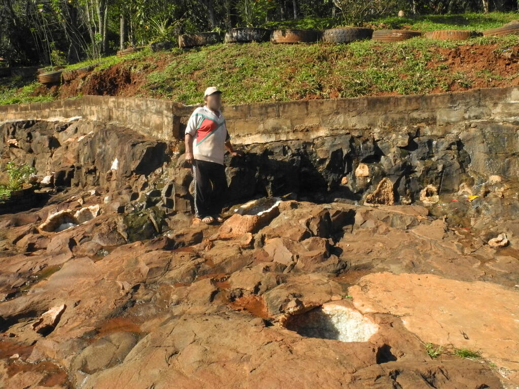 Große Quarz Geoden im Schaubereich der Mina Santa Catalina