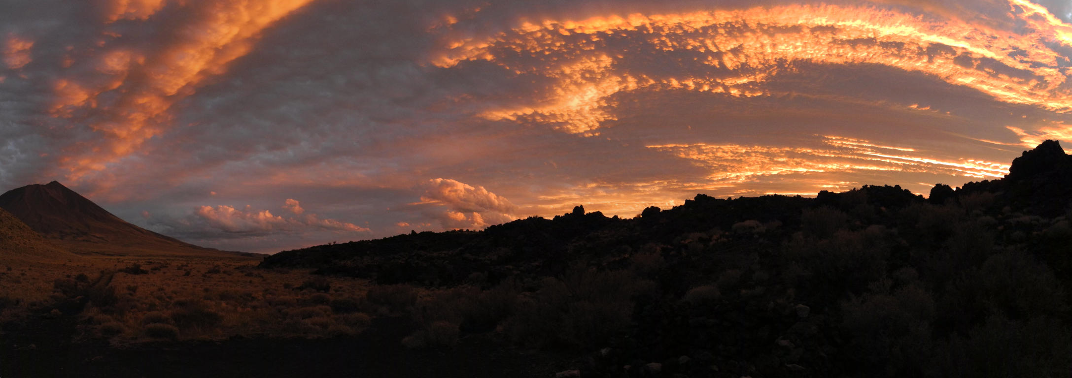 Panorama bei Sonnenuntergang