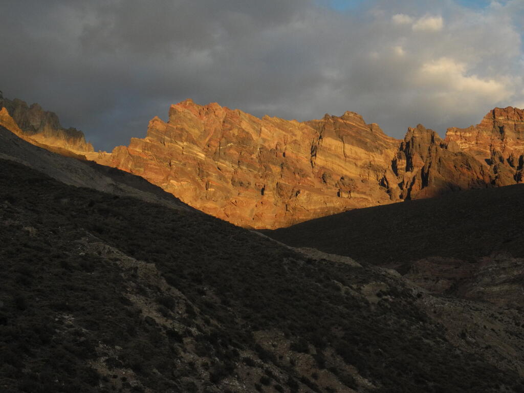 Termas del Sosneado, Sonnenuntergang