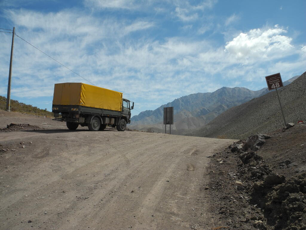 Die Passhöhe der Straße