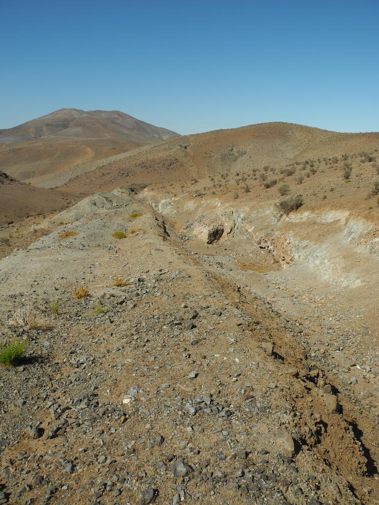 An der Oberfläche freigelegter Erzgang