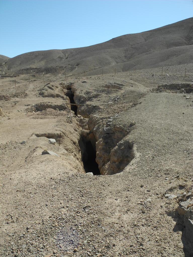 Abgebauter Erzgang an der Oberfläche