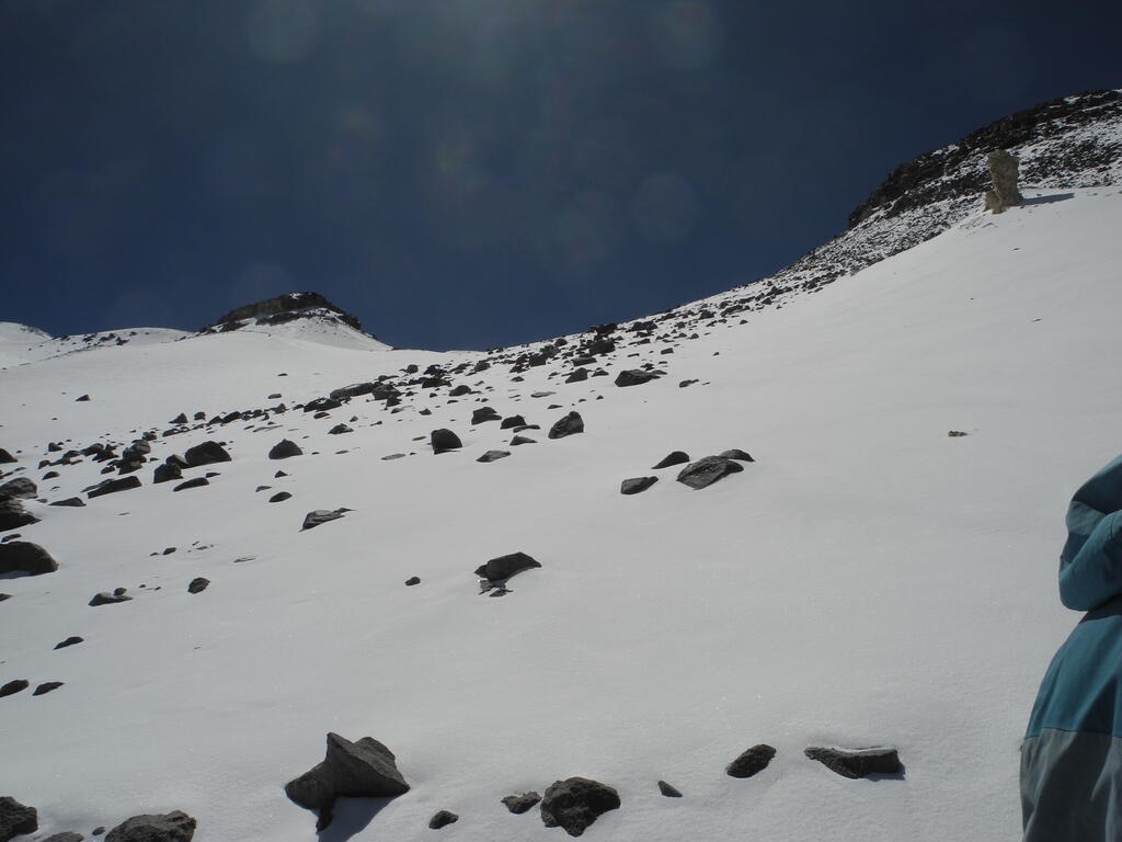 Irgendwo da oben ist der Gipfel...