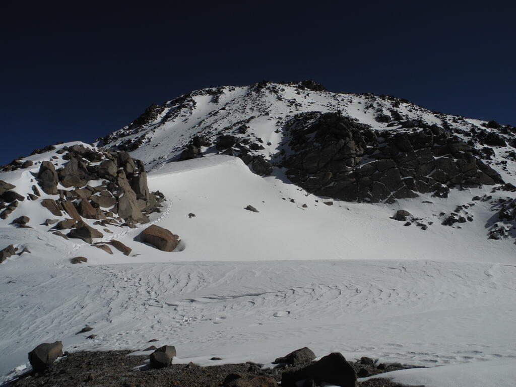 Blick nach oben auf die weitere Route