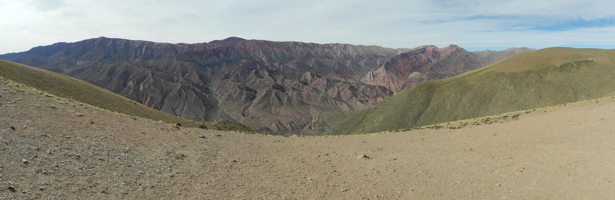 Panorama von 14 Farben vom unteren Aussichtspunkt aus gesehen