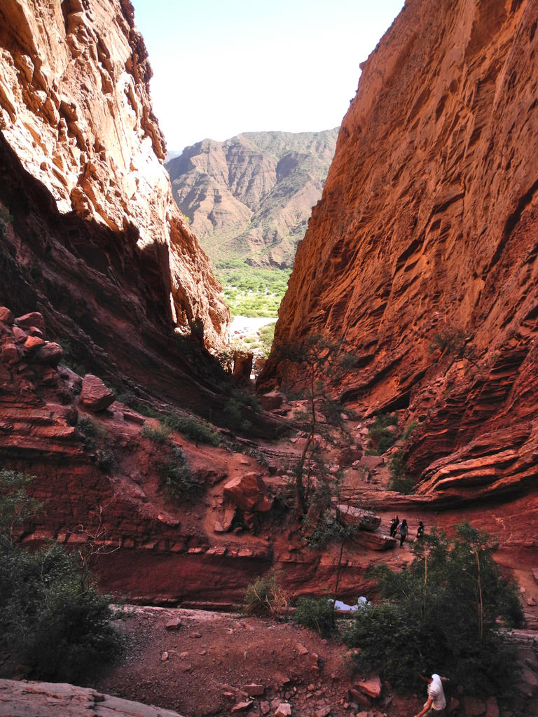 Blick zurück zum Eingang vom mittleren oberen Teil der Schlucht