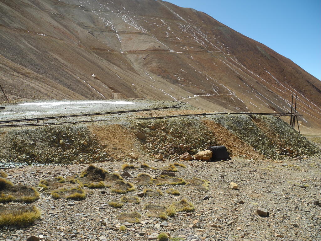 Halde vor dem untersten Stollen der Grube
