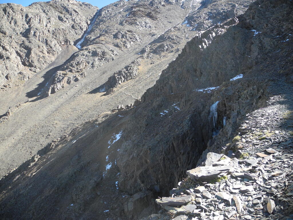 Blick auf Mina Rosario arriba, im Hintergrund oberhalb Mina Georgette
