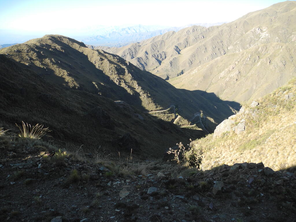 Rückblick auf den unteren Teil des Fahrwegs