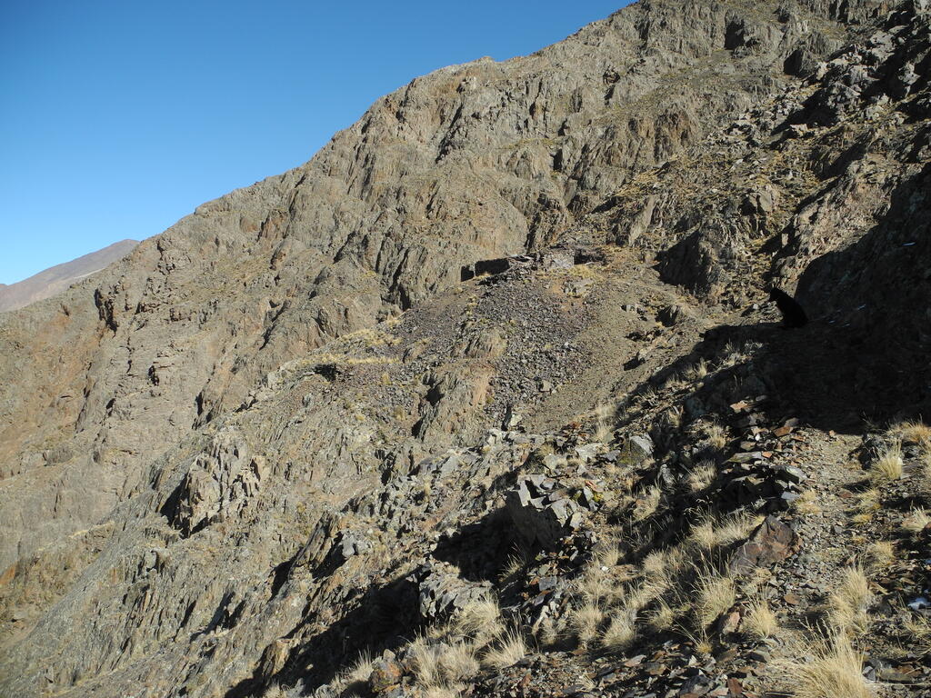 Ruinen der Gebäude der Grube